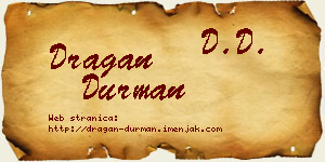 Dragan Durman vizit kartica